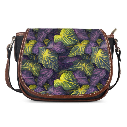 Luxtrini Iridescent Syngonium: Purple and Yellow Saddle Bags