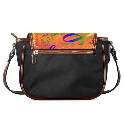 LGBTQ Word Cloud Saddle Bags