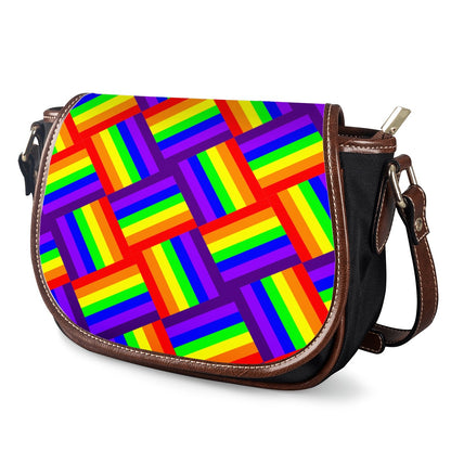 Rainbow Weave Saddle Bags