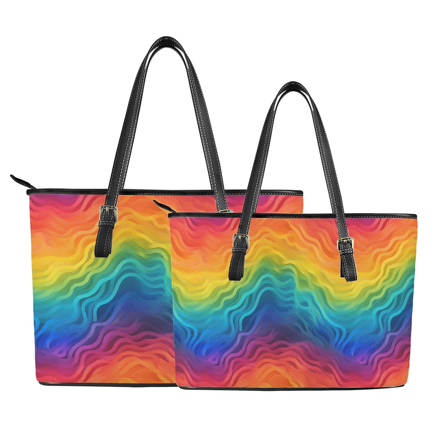 Rainbow Pride - LGBTQ Leather Tote Bags