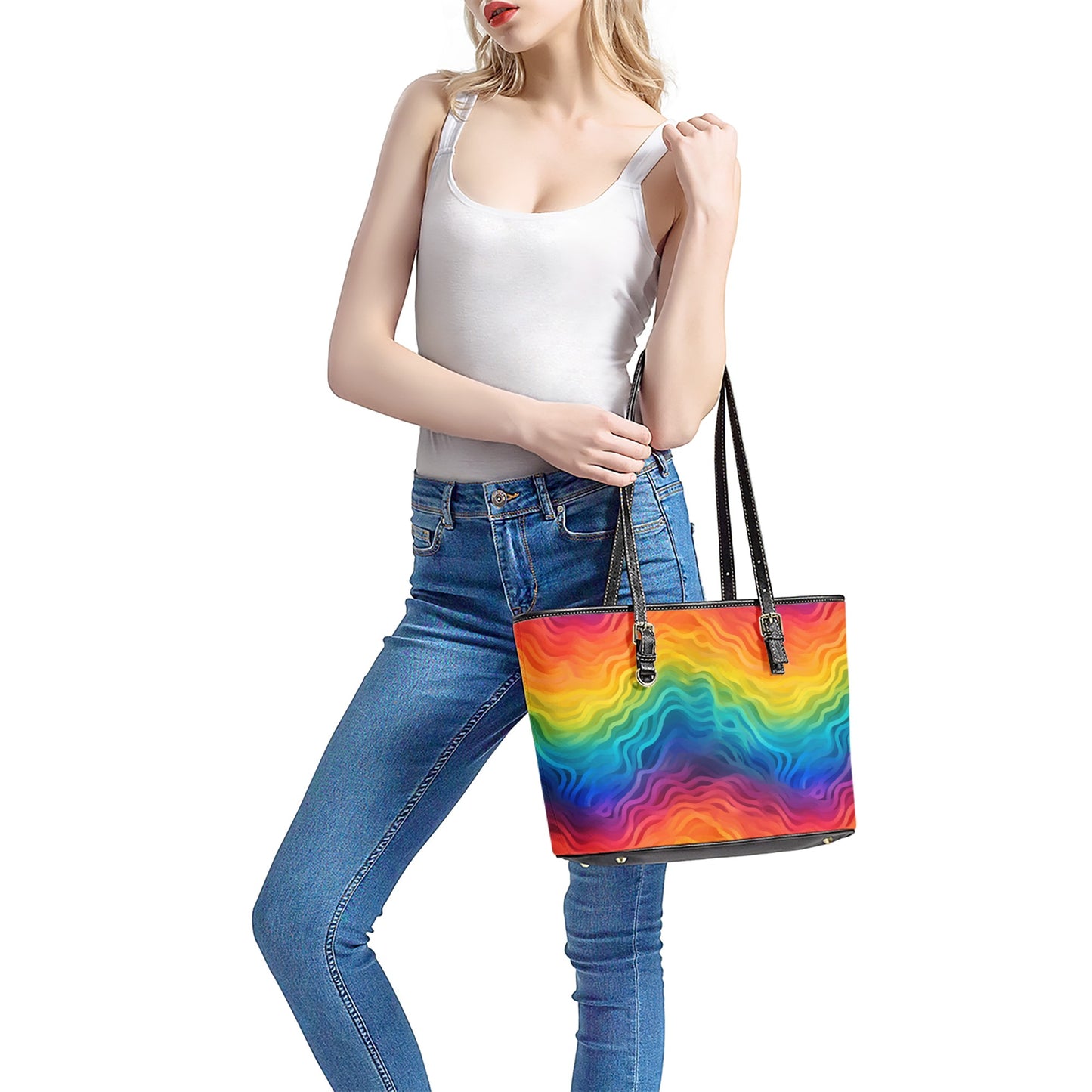 Rainbow Pride - LGBTQ Leather Tote Bags