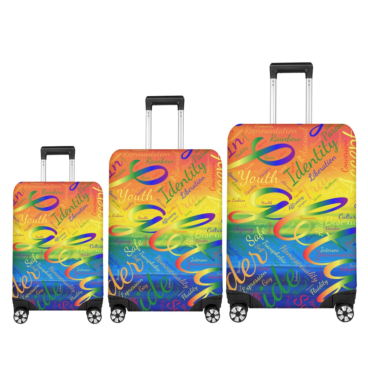 LGBTQ Word Cloud Luggage Cover