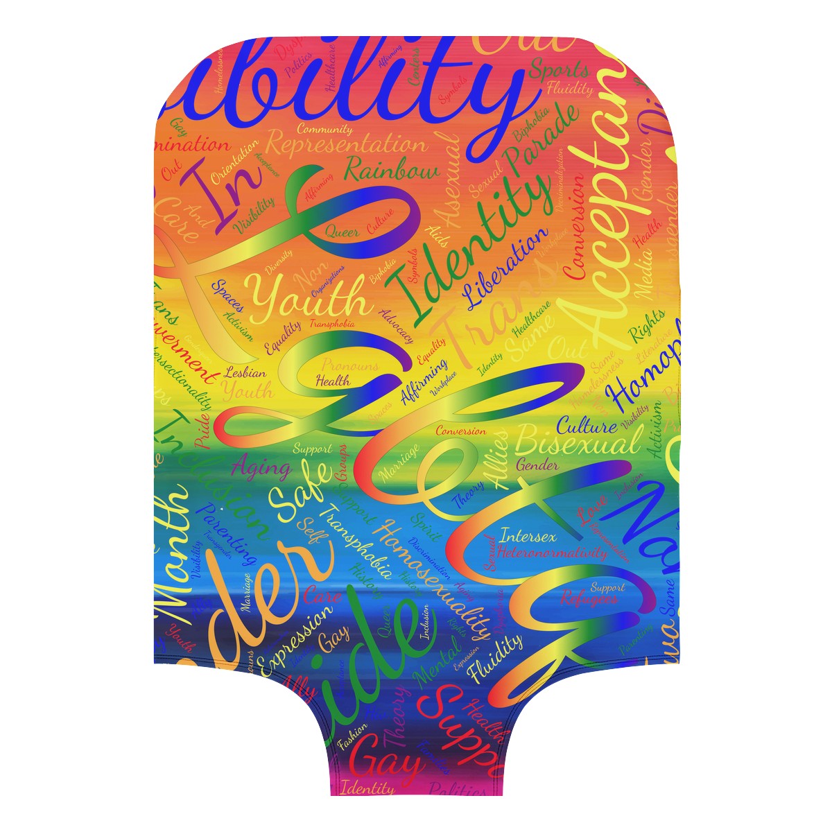 LGBTQ Word Cloud Luggage Cover