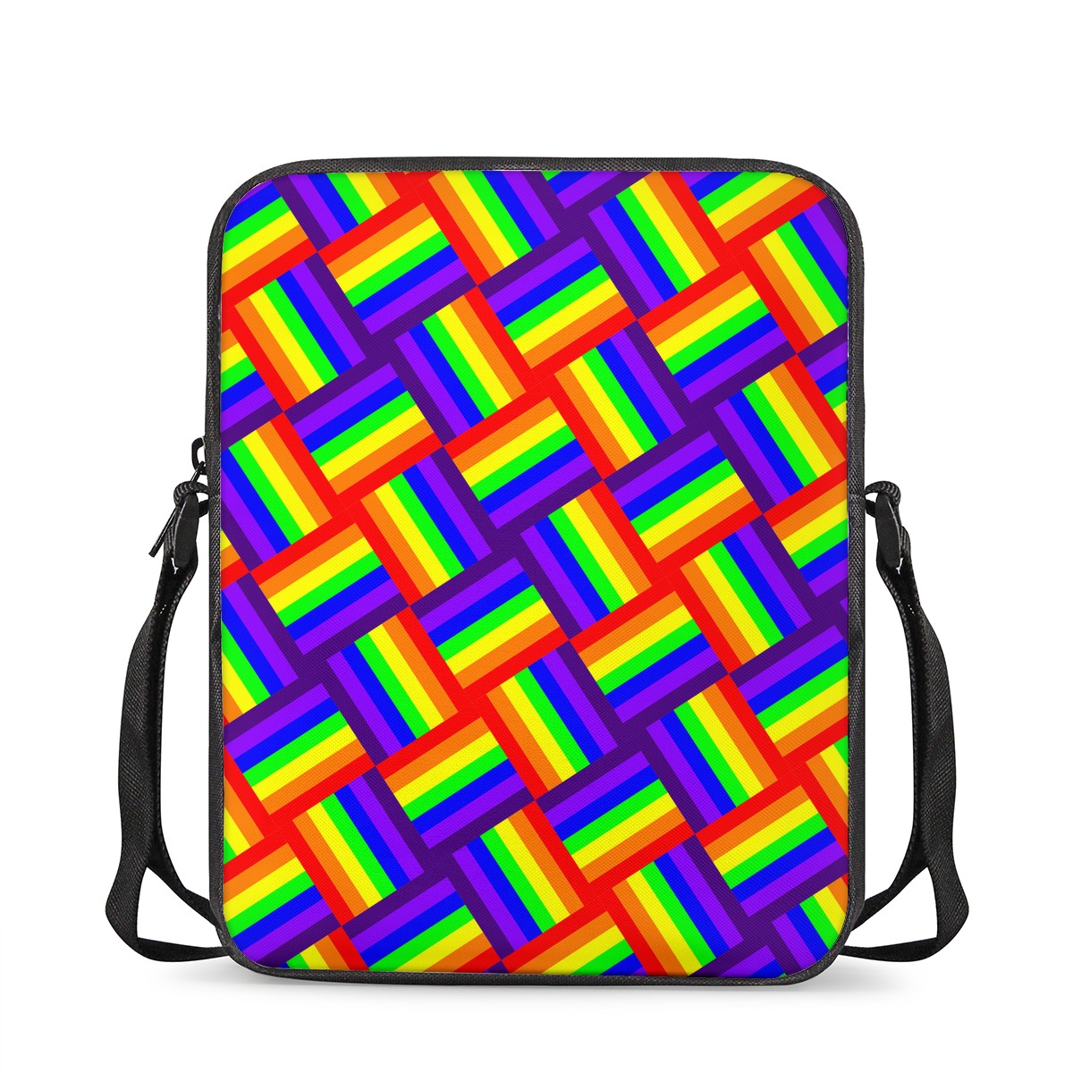 Rainbow Weave Cross-Body Bags