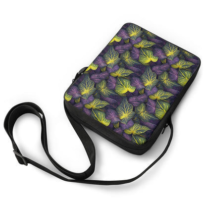 Luxtrini Iridescent Syngonium: Purple and Yellow Cross-Body Bags