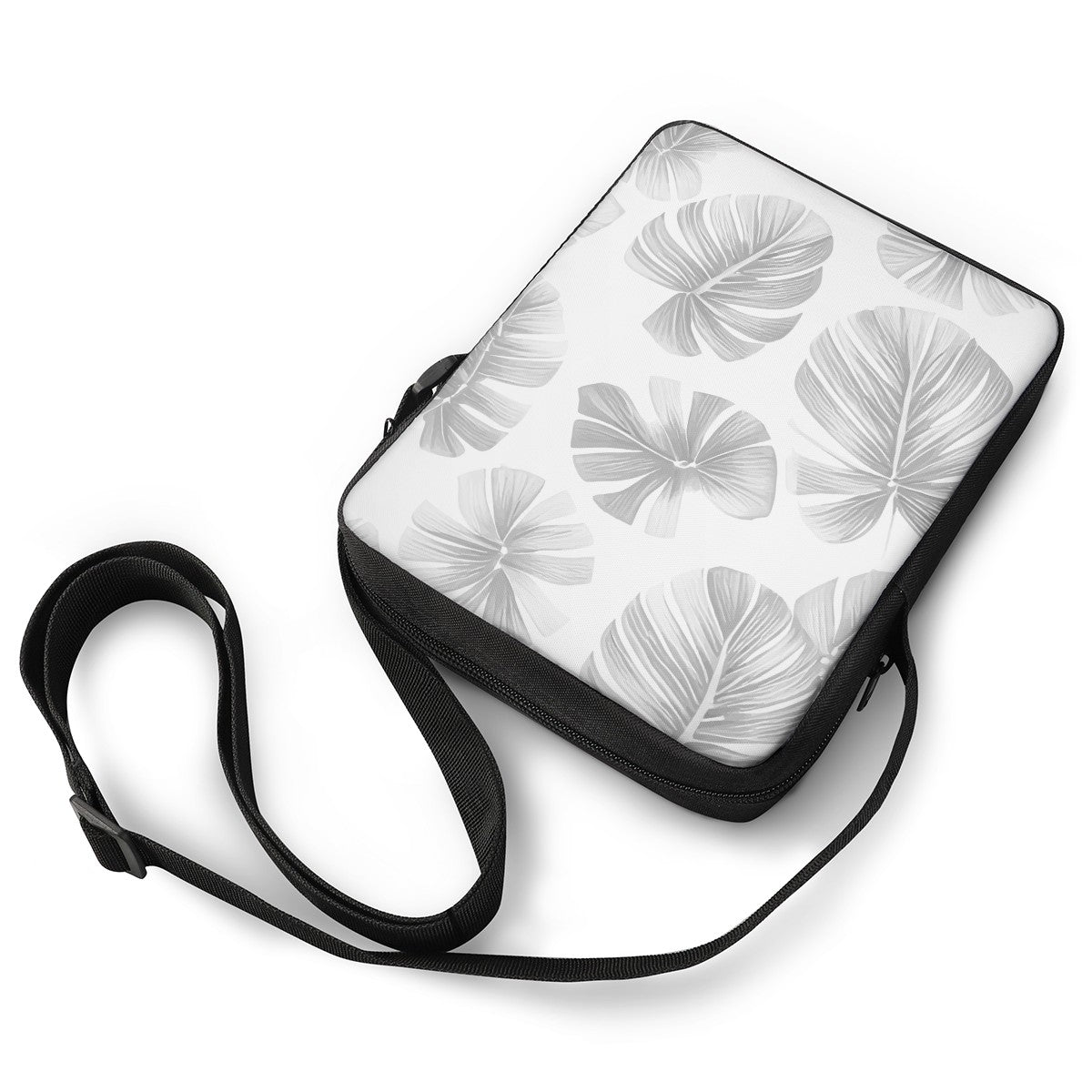 White Monstera Cross-Body Bags