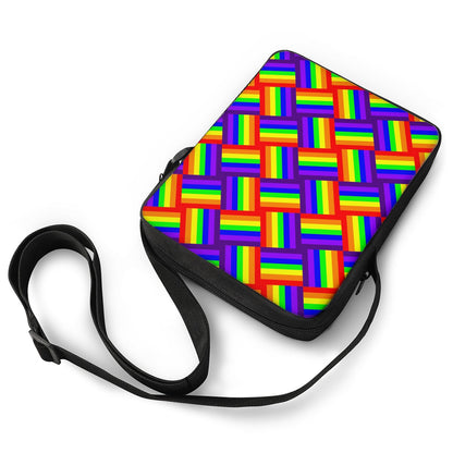 Rainbow Weave Cross-Body Bags