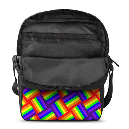 Rainbow Weave Cross-Body Bags