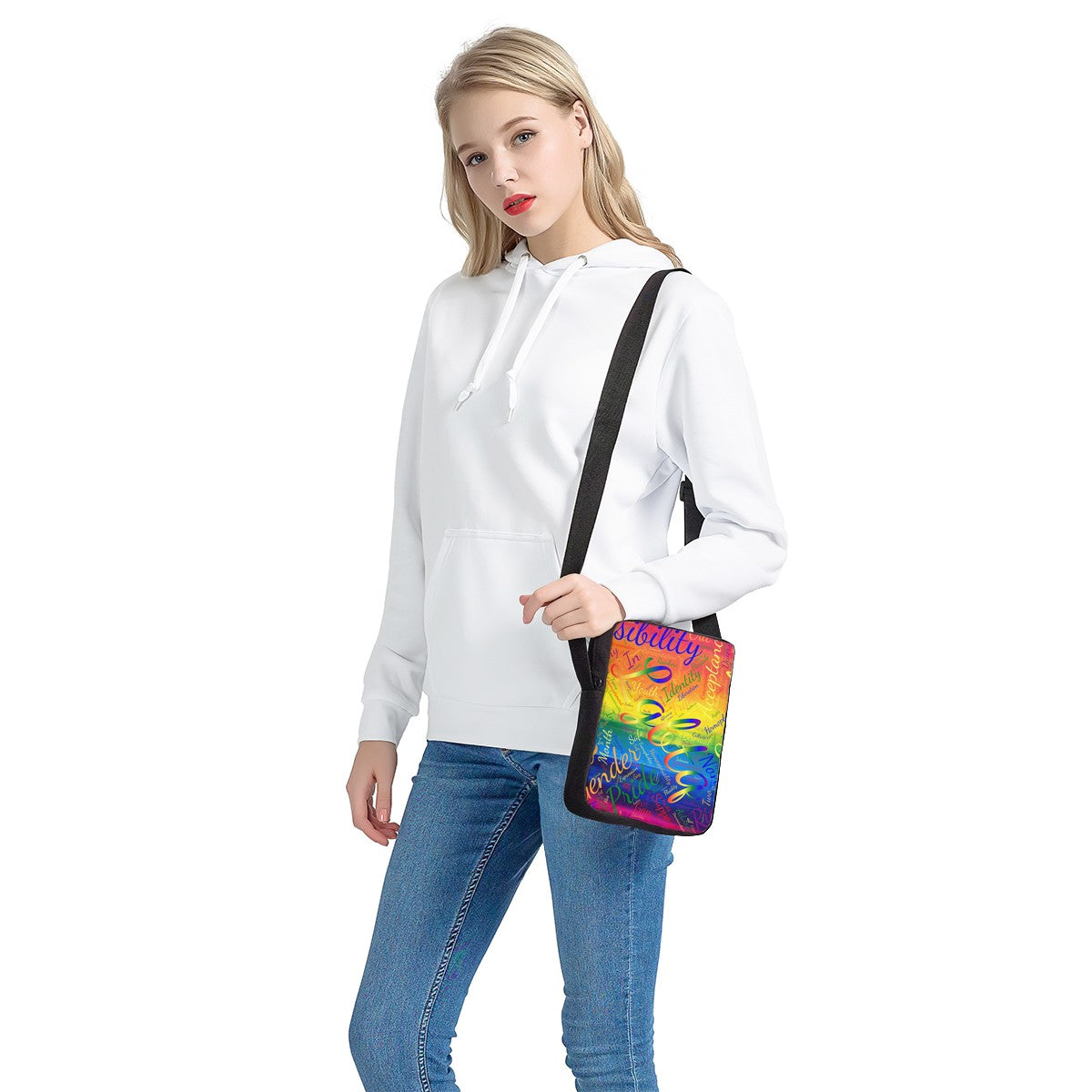 LGBTQ Word Cloud Cross-Body Bags