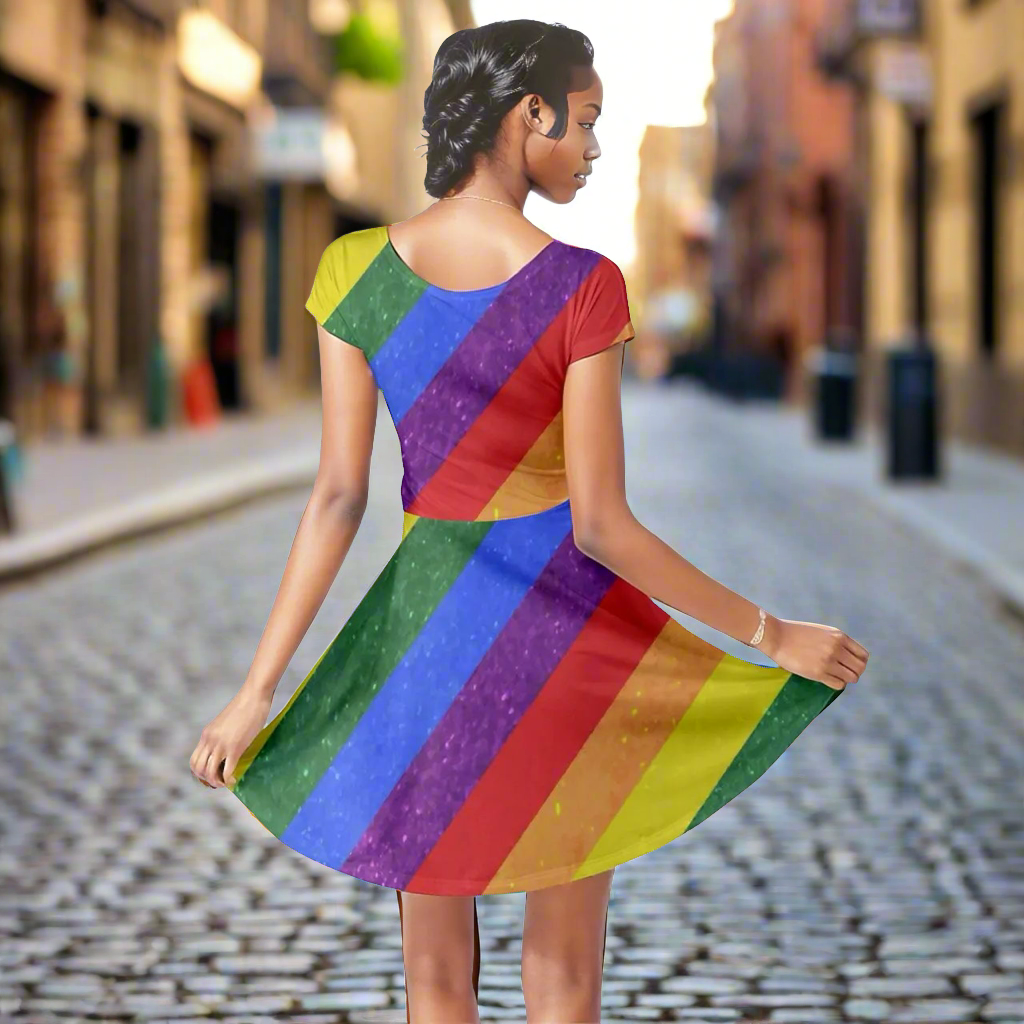 Rainbow Pride | Gay Pride | LGBTQ Pride | Cap Sleeve Dress