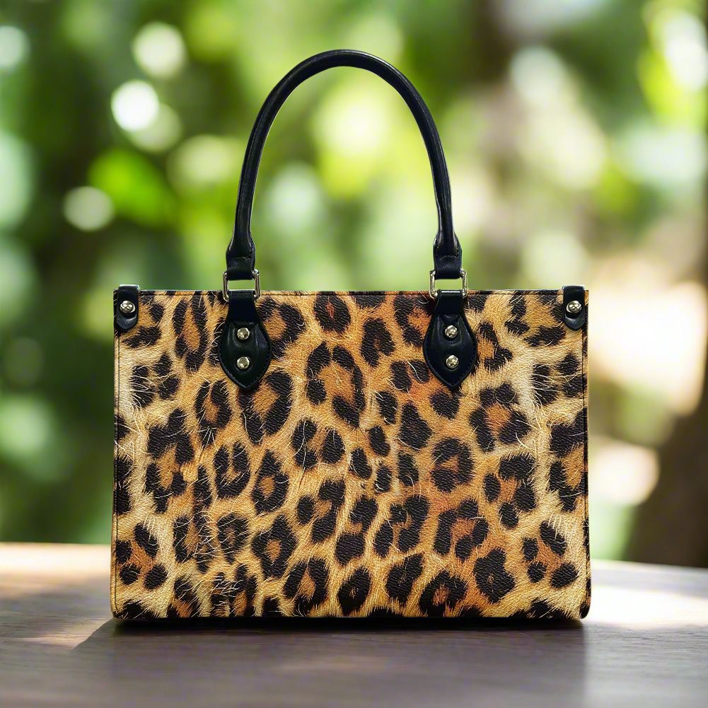 Leopard print Women's PU leather twill handbag