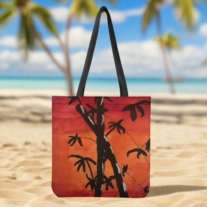 Bamboo at Sunset Cloth Tote Bags - shopping bag