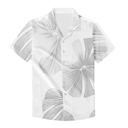 White Monstera Men's Casual Shirt