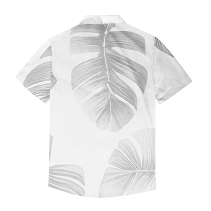 White Monstera Men's Casual Shirt