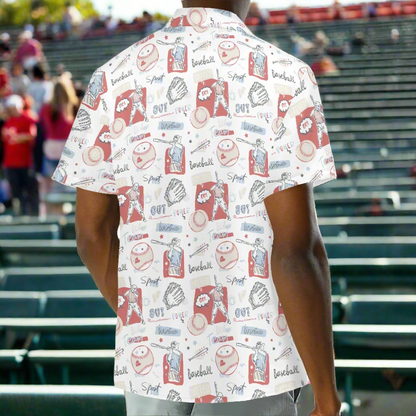Baseball Men's Hawaiian Shirt | Men's Aloha Shirt