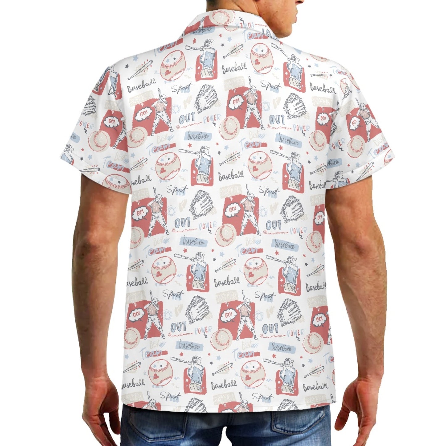 Baseball Men's Hawaiian Shirt | Men's Aloha Shirt