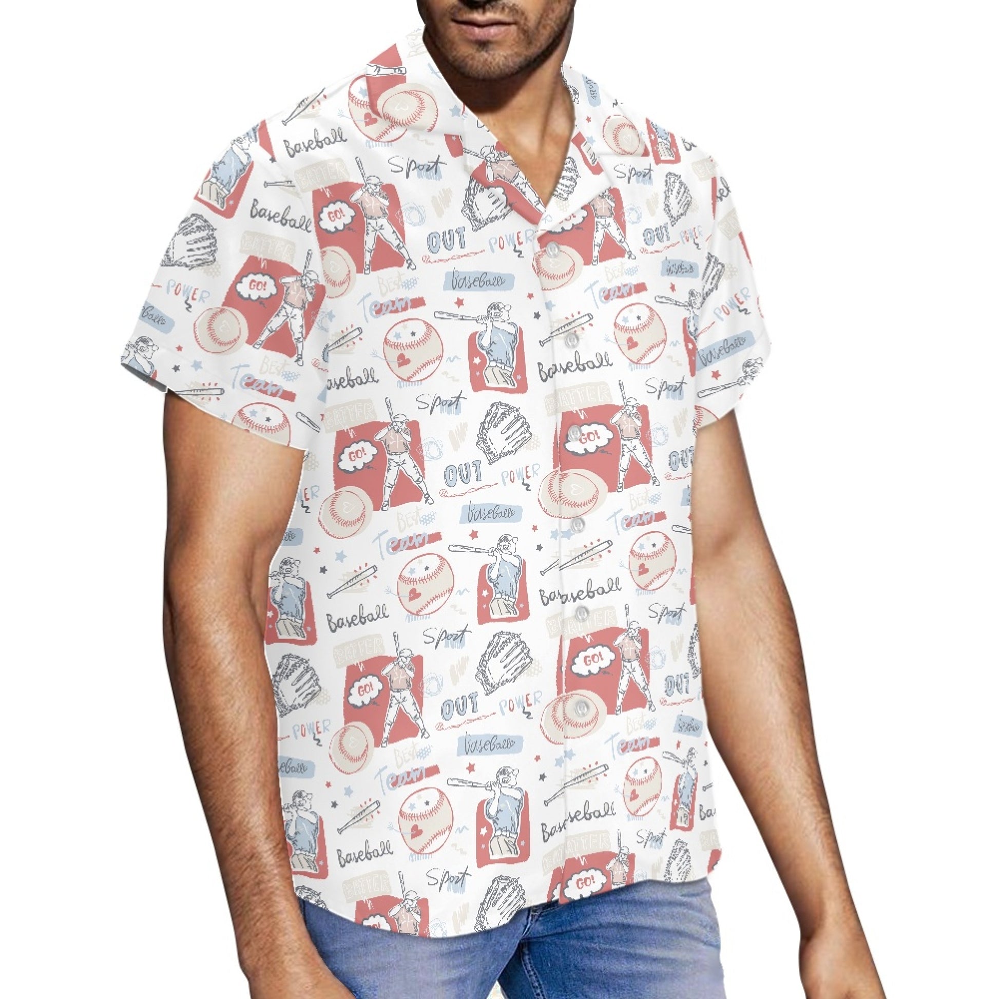 Baseball Men's Hawaiian Shirt | Men's Aloha Shirt
