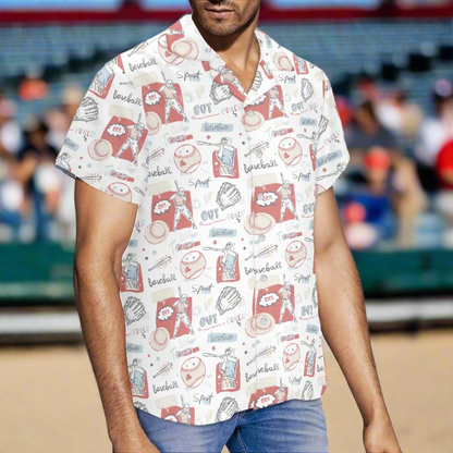 Baseball Men's Hawaiian Shirt | Men's Aloha Shirt
