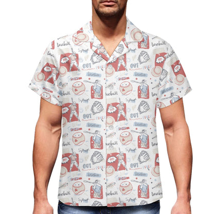 Baseball Men's Hawaiian Shirt | Men's Aloha Shirt