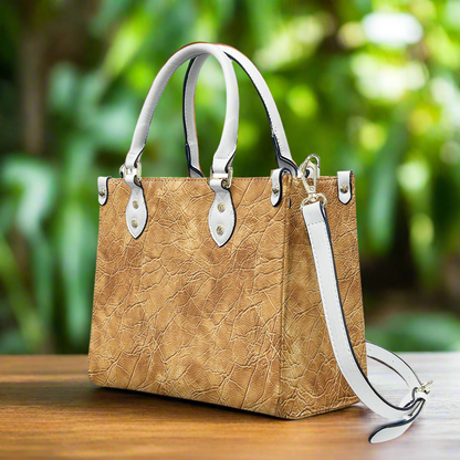 Amber Glow: Sophisticated Women’s PU Leather Twill Handbag