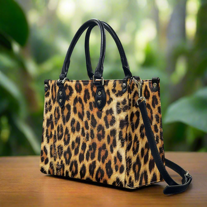 Leopard print Women's PU leather twill handbag