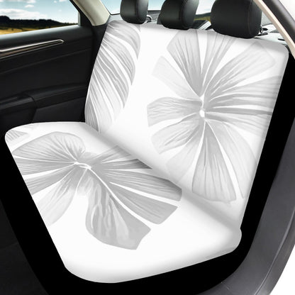 White Monstera Car Seat Cover Set