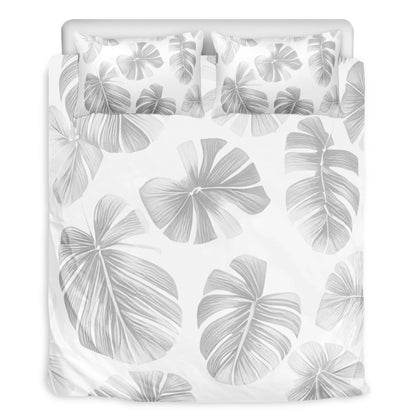 White Monstera 3 Pcs Beddings