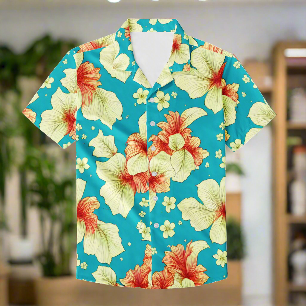 Vintage Men's Hawaiian Shirt | Men's Aloha Shirt