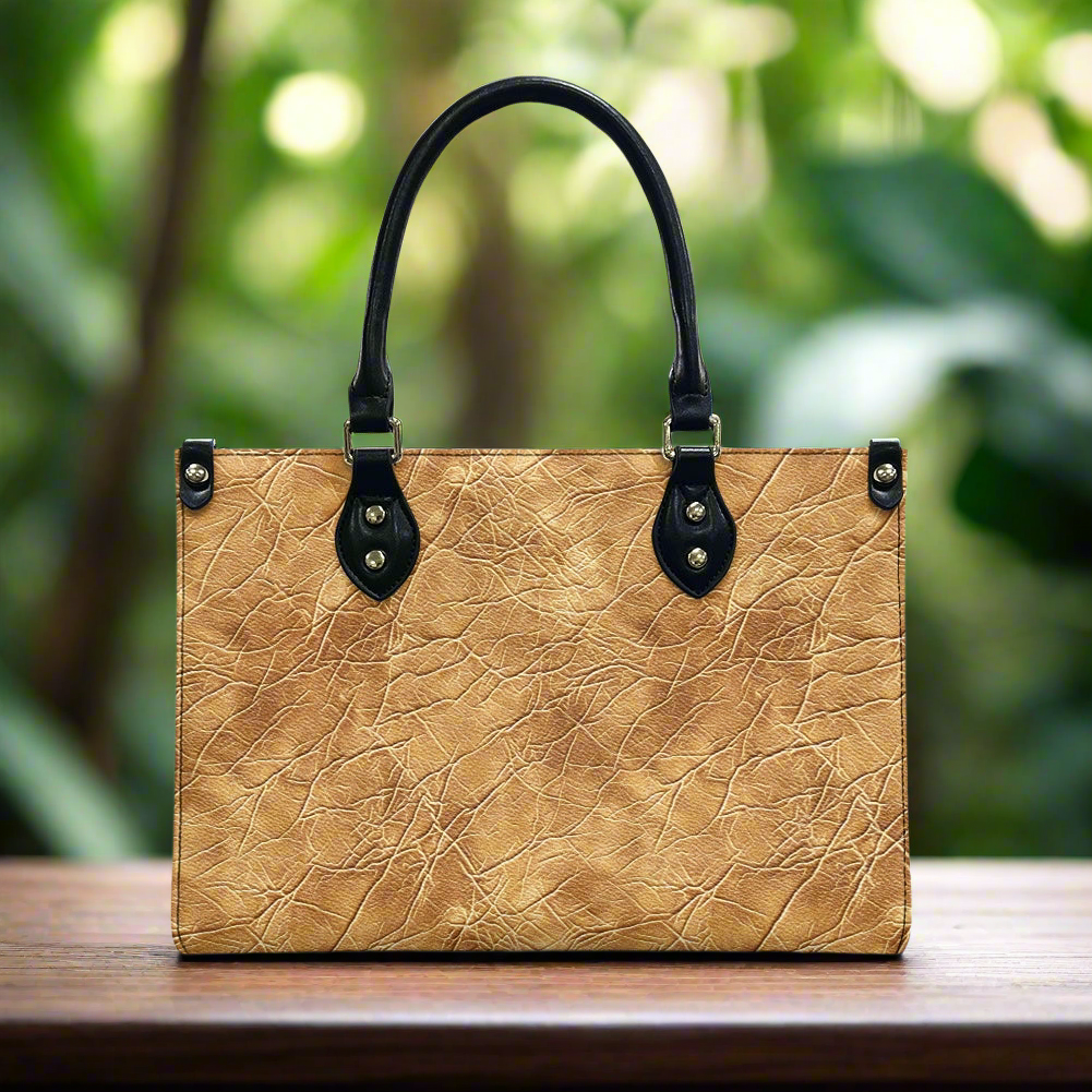 Amber Glow: Sophisticated Women’s PU Leather Twill Handbag