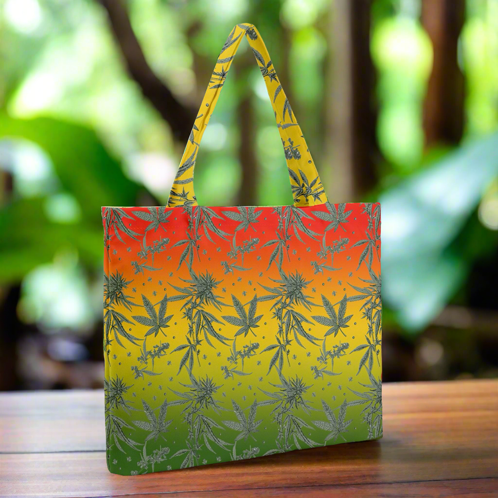 Marijuana Zipper Medium Tote Bag