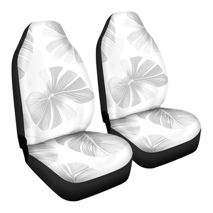 White Monstera Car Seat Covers