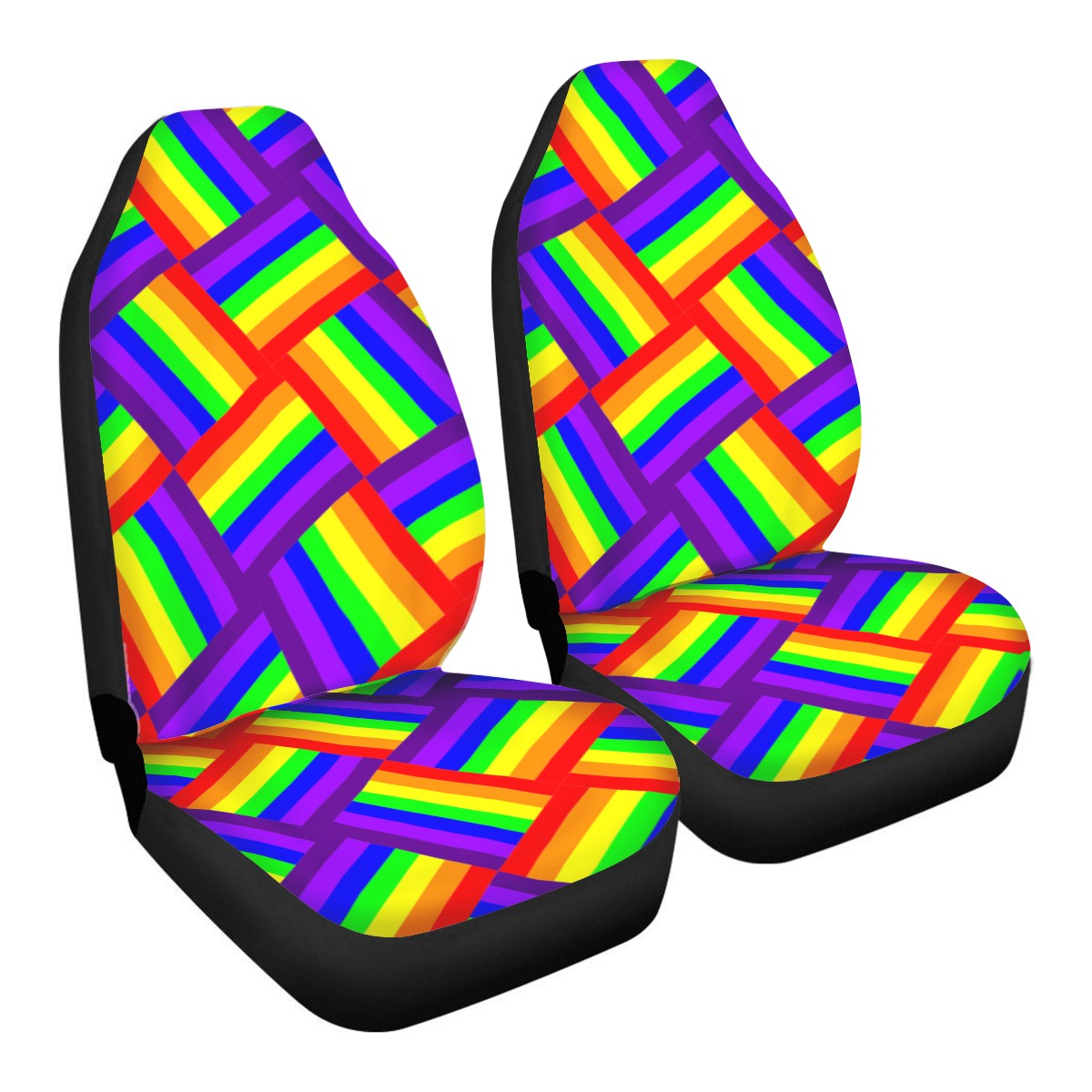 Rainbow Weave Car Seat Covers