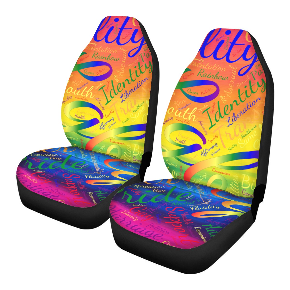LGBTQ Word Cloud Car Seat Covers
