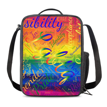 LGBTQ Word Cloud Lunch Box Bags