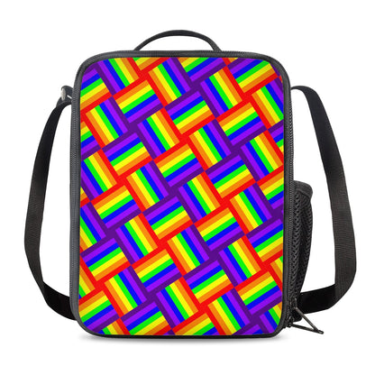 Rainbow Weave Lunch Box Bags