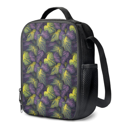 Luxtrini Iridescent Syngonium: Purple and Yellow Lunch Box Bags