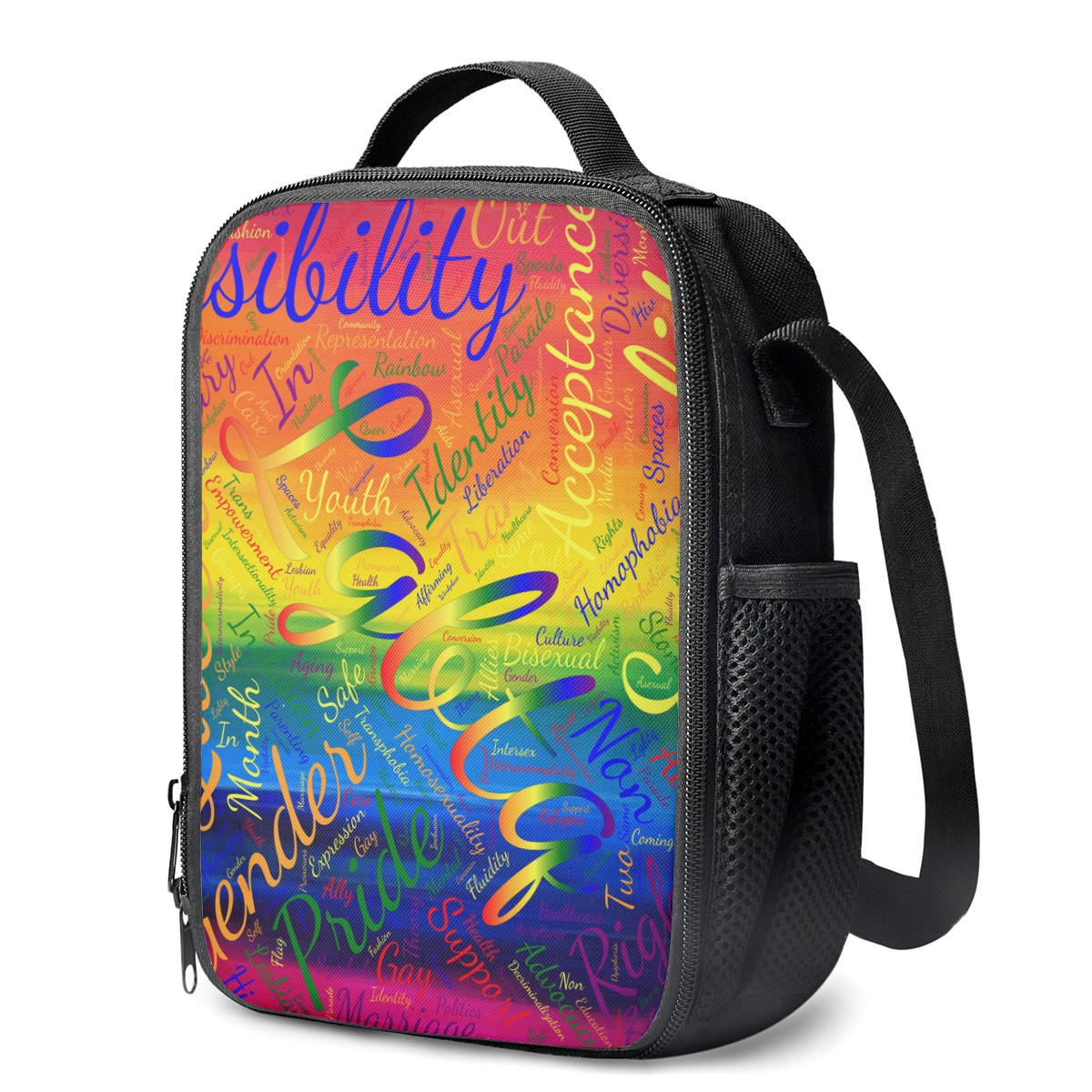 LGBTQ Word Cloud Lunch Box Bags