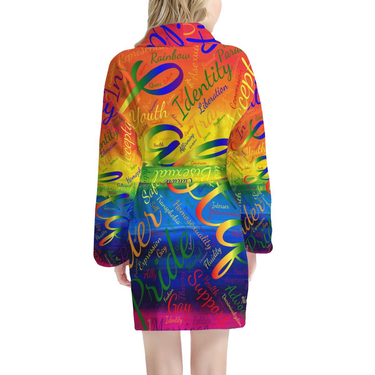 LGBTQ Word Cloud Women's Bathrobe