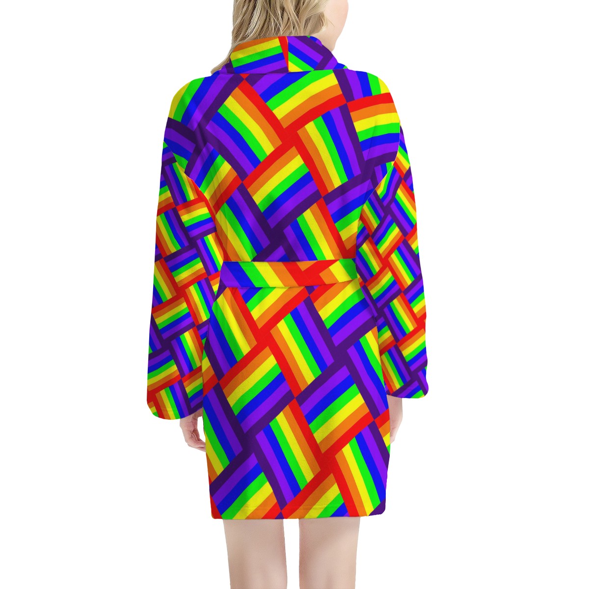 Rainbow Weave Women's Bathrobe