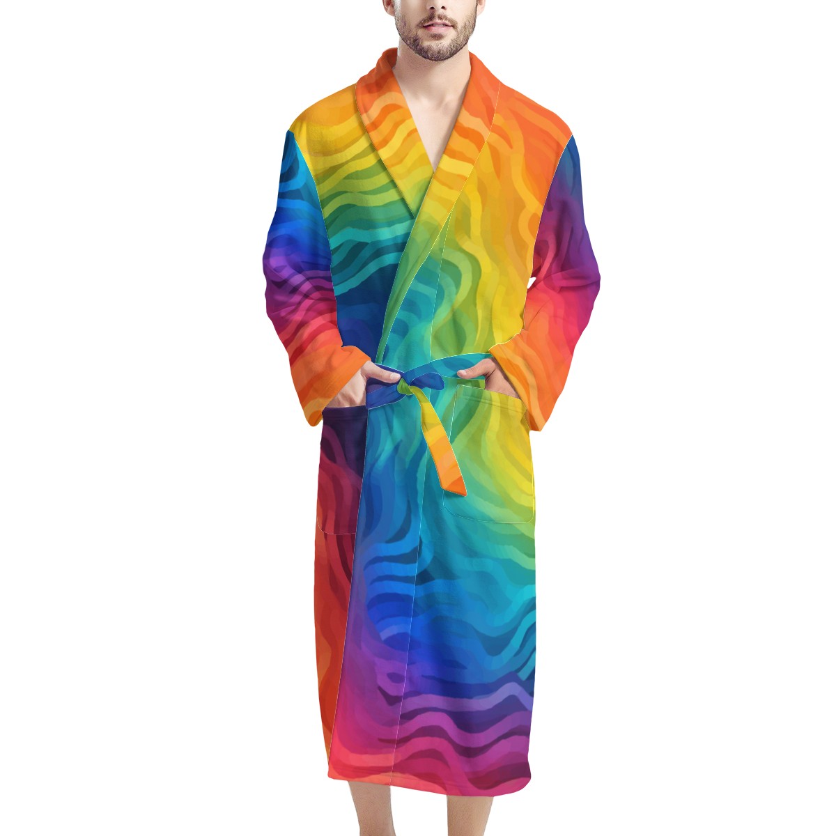 Rainbow Pride - LGBTQ Men's Bathrobe Men ONESIZE
