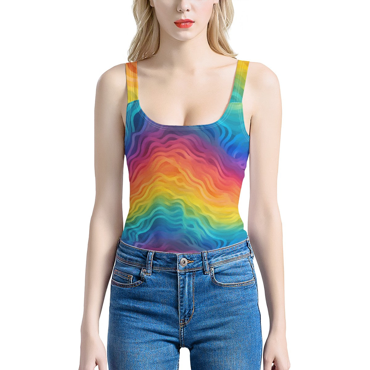 Rainbow Pride - LGBTQ Women's One-Piece Halterneck Swimsuit