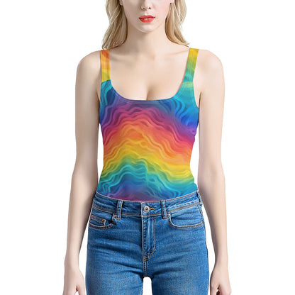 Rainbow Pride - LGBTQ Women's One-Piece Halterneck Swimsuit