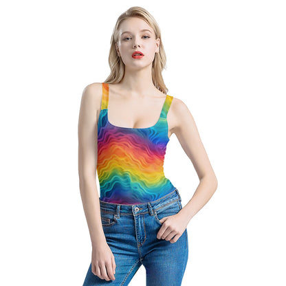 Rainbow Pride - LGBTQ Women's One-Piece Halterneck Swimsuit