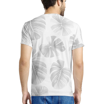 White Monstera New Men's All Over Print T-shirt