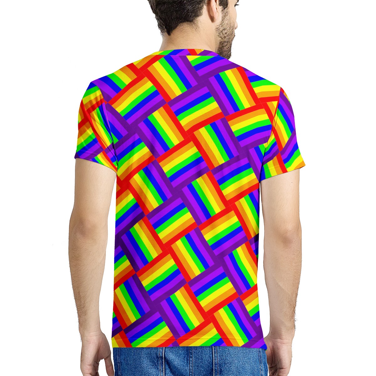 Rainbow Weave New Men's All Over Print T-shirt