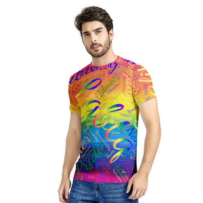 LGBTQ Word Cloud New Men's All Over Print T-shirt