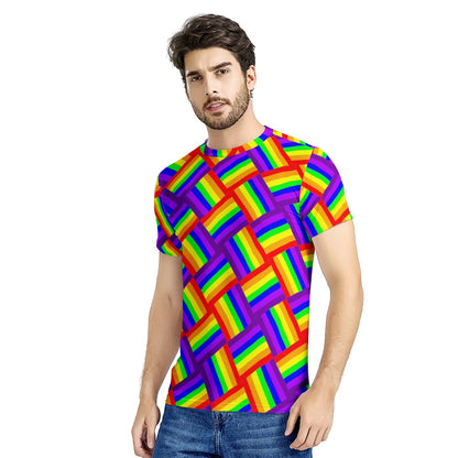 Rainbow Weave New Men's All Over Print T-shirt