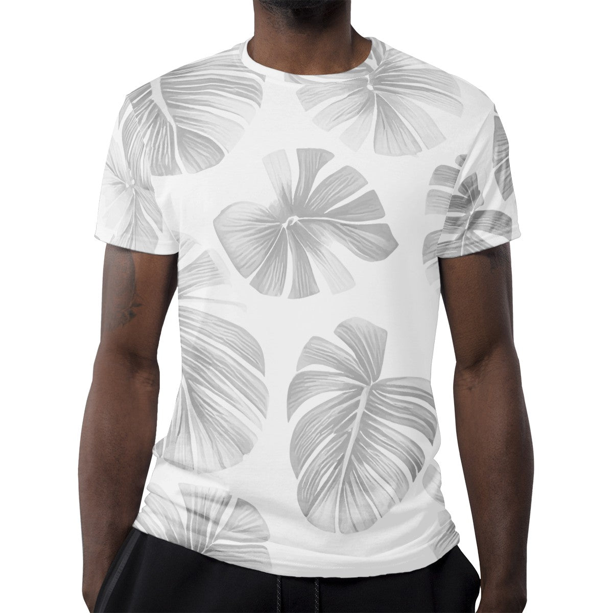 White Monstera New Men's All Over Print T-shirt