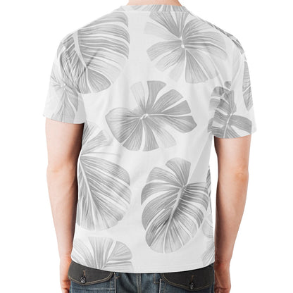 White Monstera New Men's All Over Print T-shirt