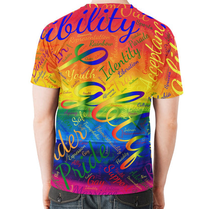 LGBTQ Word Cloud New Men's All Over Print T-shirt